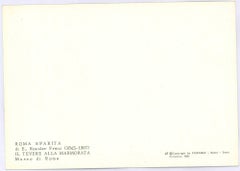 Affiche vintage de Marmorata, Rome, rivière Tiber, années 1980