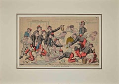 Antique Toilette Militaire -  Lithograph - 1888s