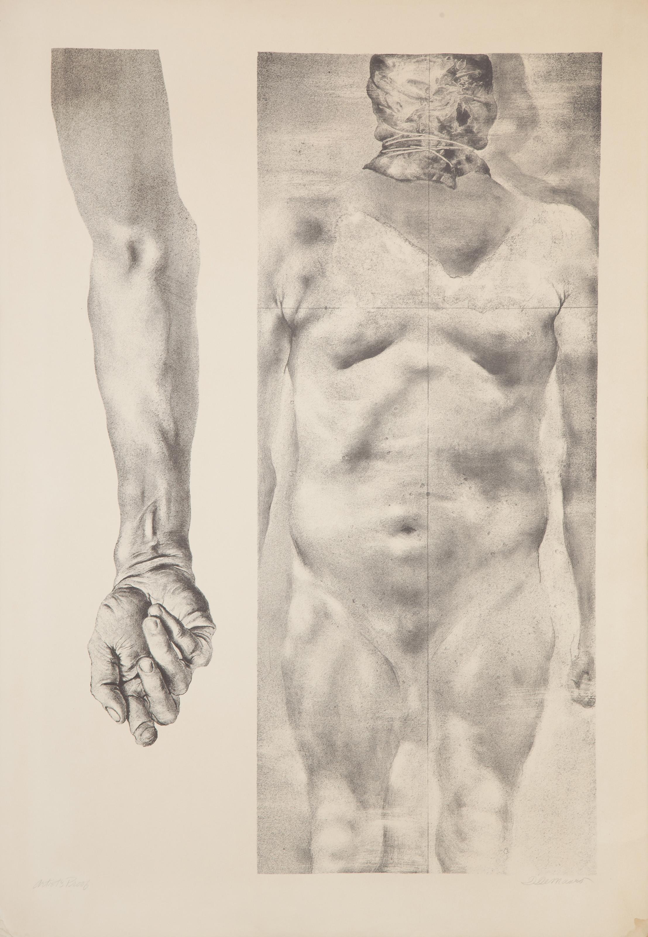 Donald DeMauro, Estadounidense (1936 - ) - Torso y brazo, Técnica: Litografía, firmada y numerada a lápiz, Edición: 70, Tamaño de la imagen: 31 x 21 pulgadas, Tamaño: 35,5 x 25 pulgadas (90,17 x 63,5 cm)