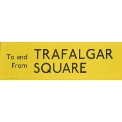 Trafalgar Square, London, England, Routemaster Bus-Schild, ca. 1970