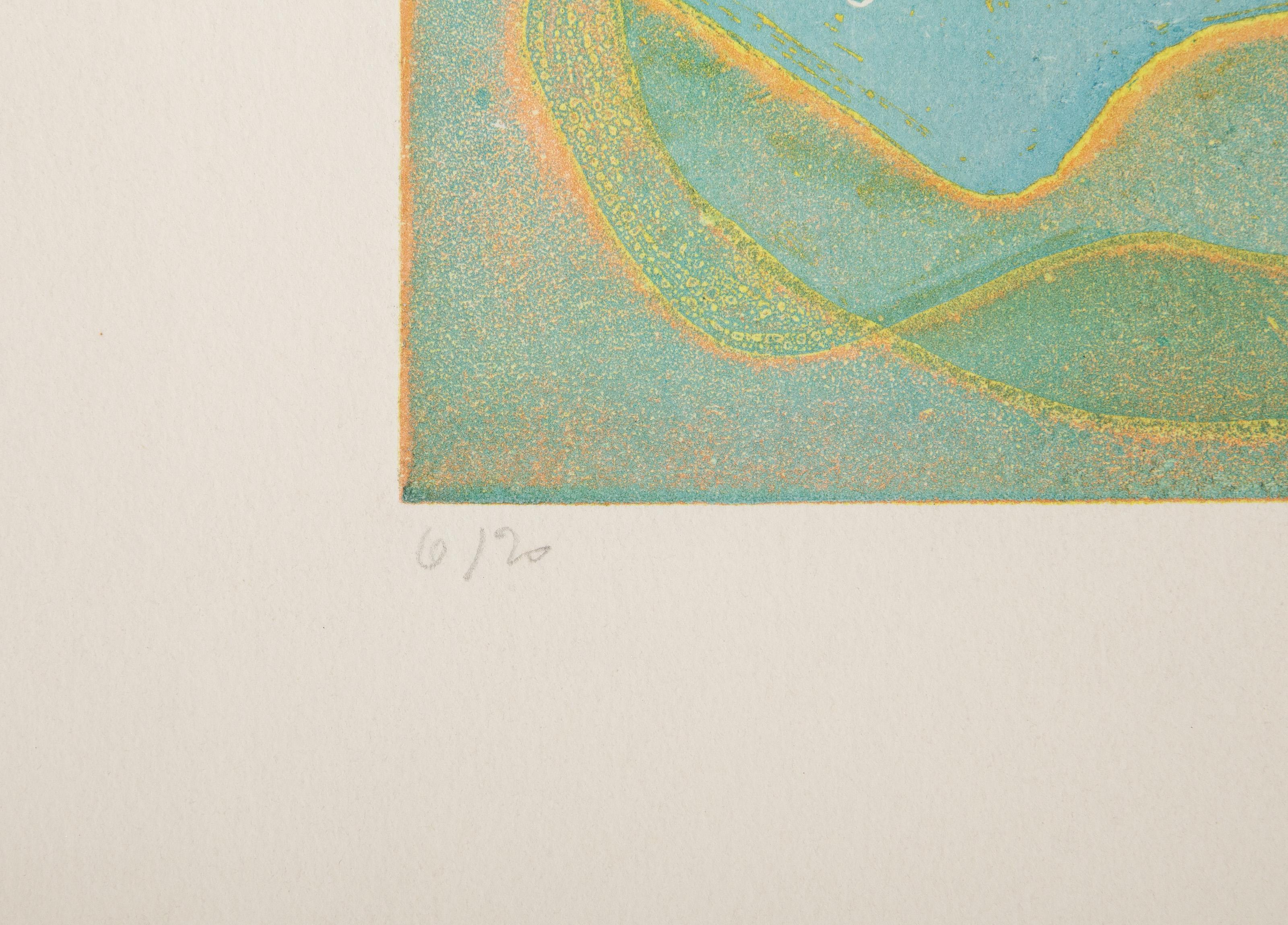 Transparent Marine, Modern Etching by Jacqueline Levy Morelle 1