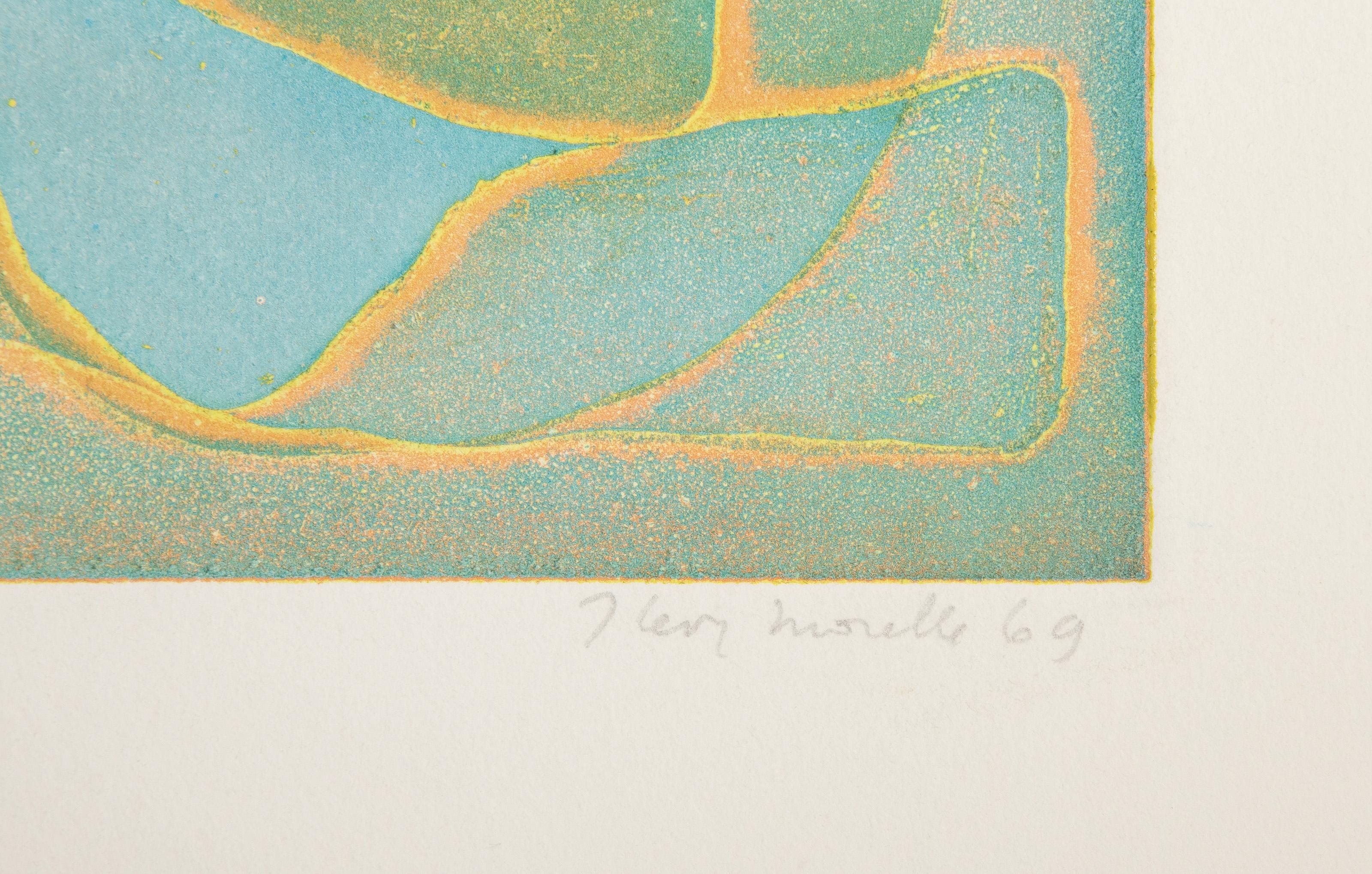 Transparent Marine, Modern Etching by Jacqueline Levy Morelle 2