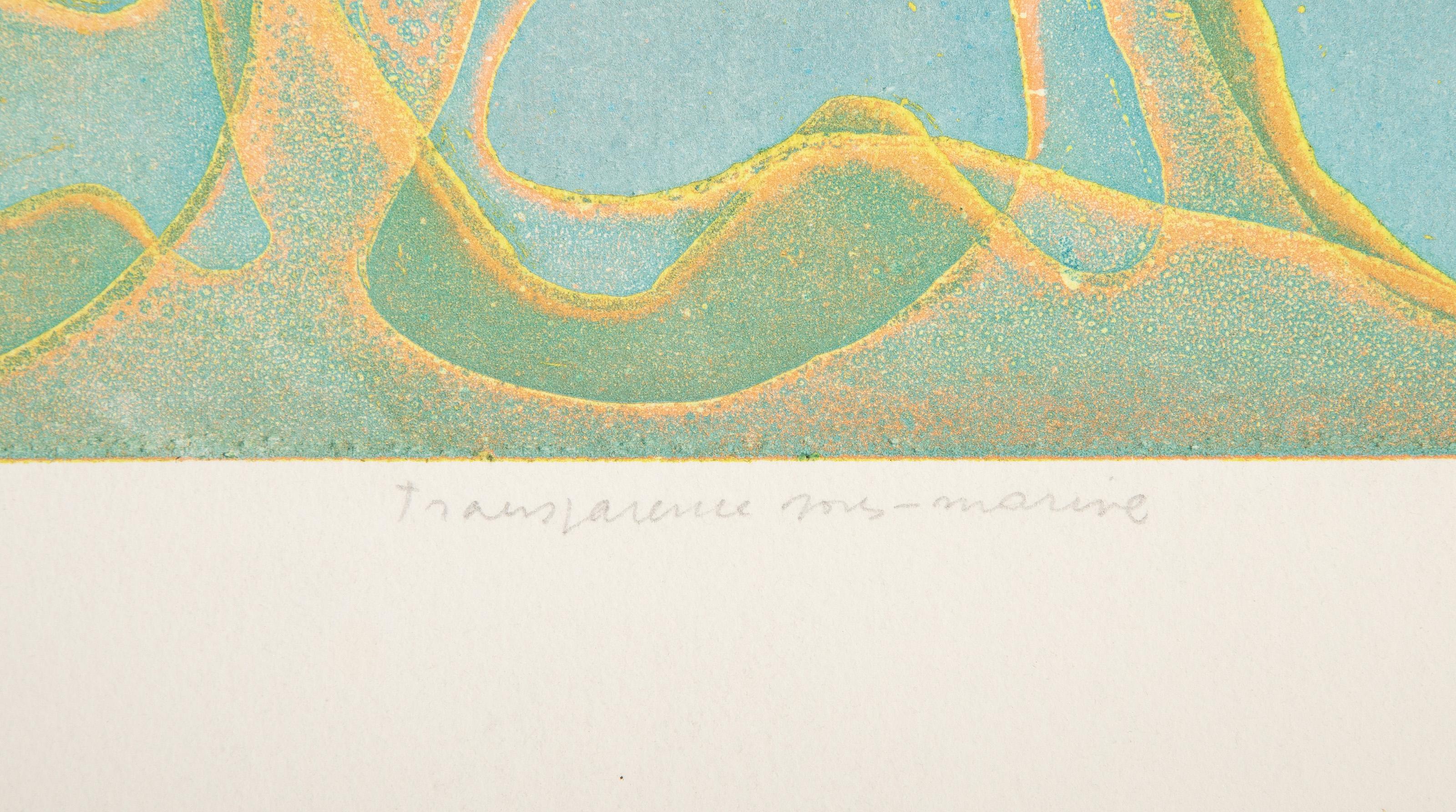 Transparent Marine, Modern Etching by Jacqueline Levy Morelle 3