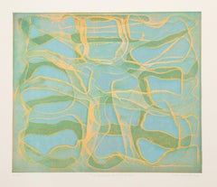 Transparent Marine, Modern Etching by Jacqueline Levy Morelle
