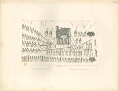 Transports du Taureau Aile - Lithographie originale - Milieu du 19ème siècle