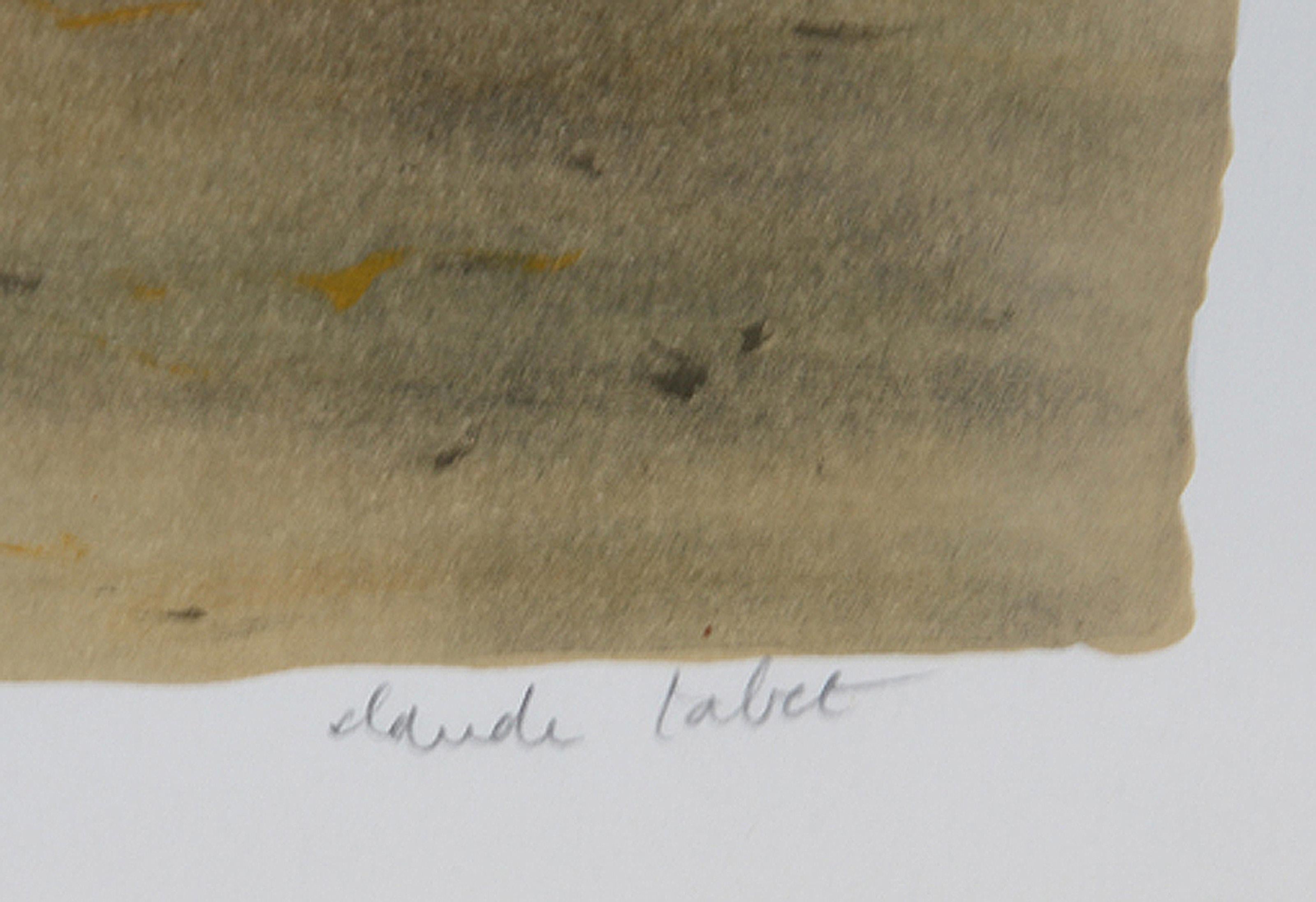 Camino bordeado de árboles, litografía de arte popular de Claude Tabet en venta 1