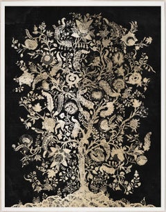 Tree of Life, Series 3, gold leaf, unframed