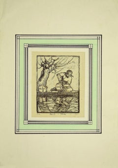 Tree - Original Woodcut - 1925