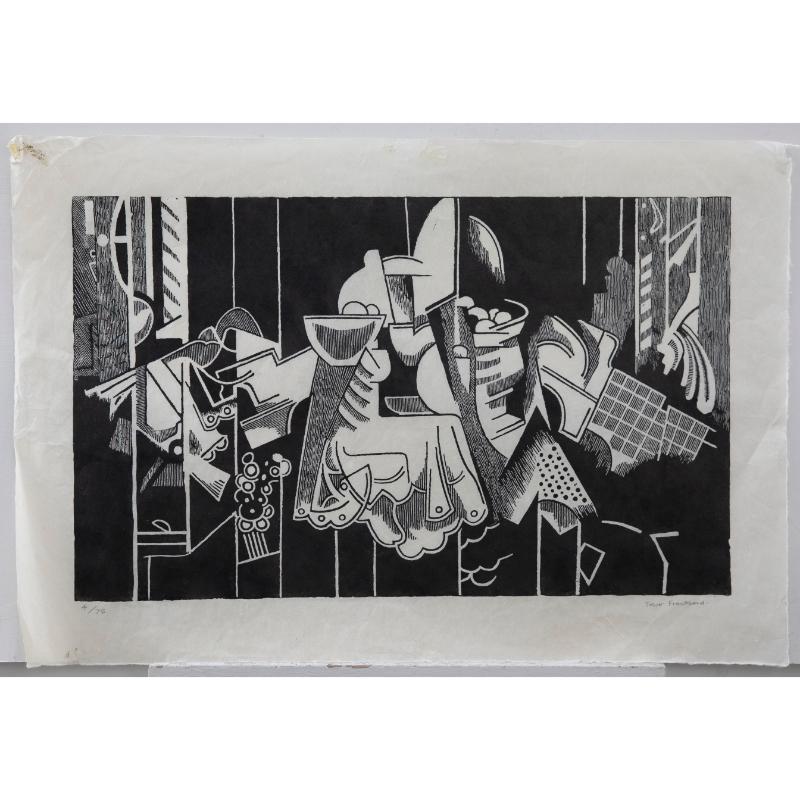 Trevor Frankland (1931-2011) – Obstschale mit Linodruck aus dem 20. Jahrhundert – Print von Unknown