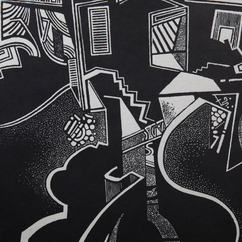 Trevor Frankland (1931-2011) - 20th Century Linoprint, Garden Path - Black Abstract Print by Unknown