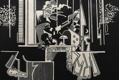 Trevor Frankland (1931-2011) - 20th Century Linoprint, Interior Still Life
