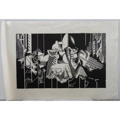Trevor Frankland (1931-2011) - 20th Century Linoprint, Interior with Fruit Bowl
