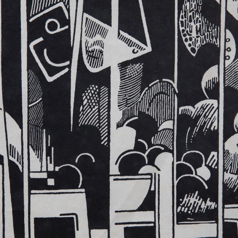 Trevor Frankland (1931-2011) - 20th Century Linoprint, The Crowd 1