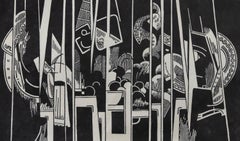 Trevor Frankland (1931-2011) - 20th Century Linoprint, The Crowd