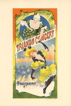 "Trianon Concert" French lithograph poster, printed in 1897