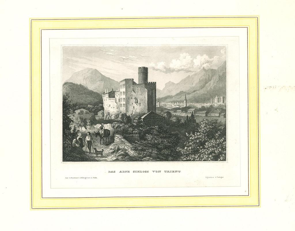 Unknown Figurative Print - Trient - Original Lithograph on Paper - 19th Century