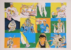 Twelve Scenes in the Middle East, Modern Screenprint by Biagio Civale