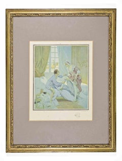 Two Erotic Scenes - Lithograph - Early 20th Century