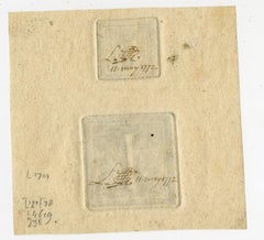 Two examples of the capital letter I - Typeface - Engraving - 17th Century