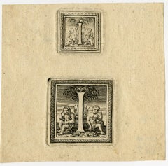 Two examples of the capital letter I - Typeface - Engraving - 17th Century