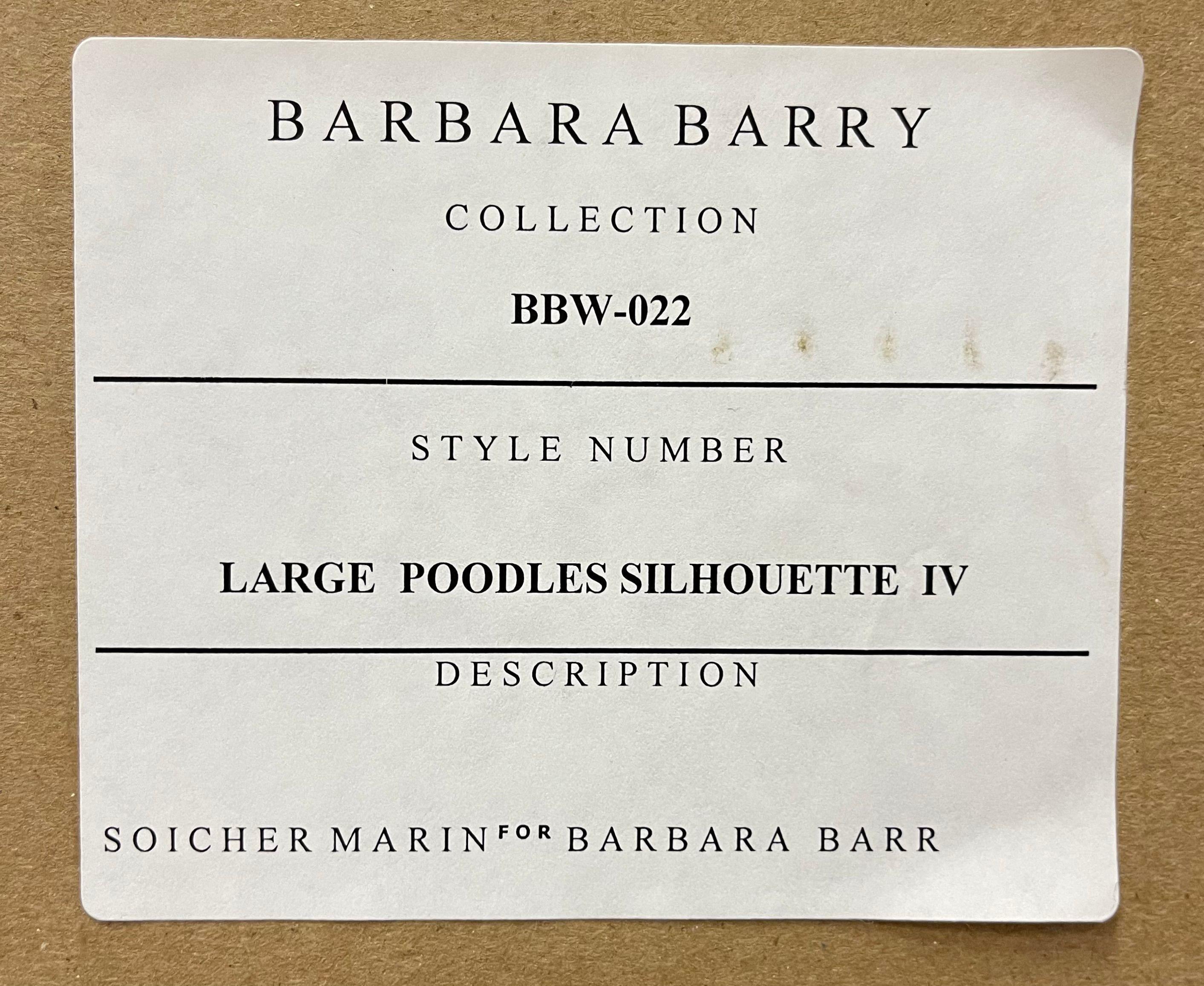 Two Large Poodles Silhouette in Custom Matted Frames For Sale 6