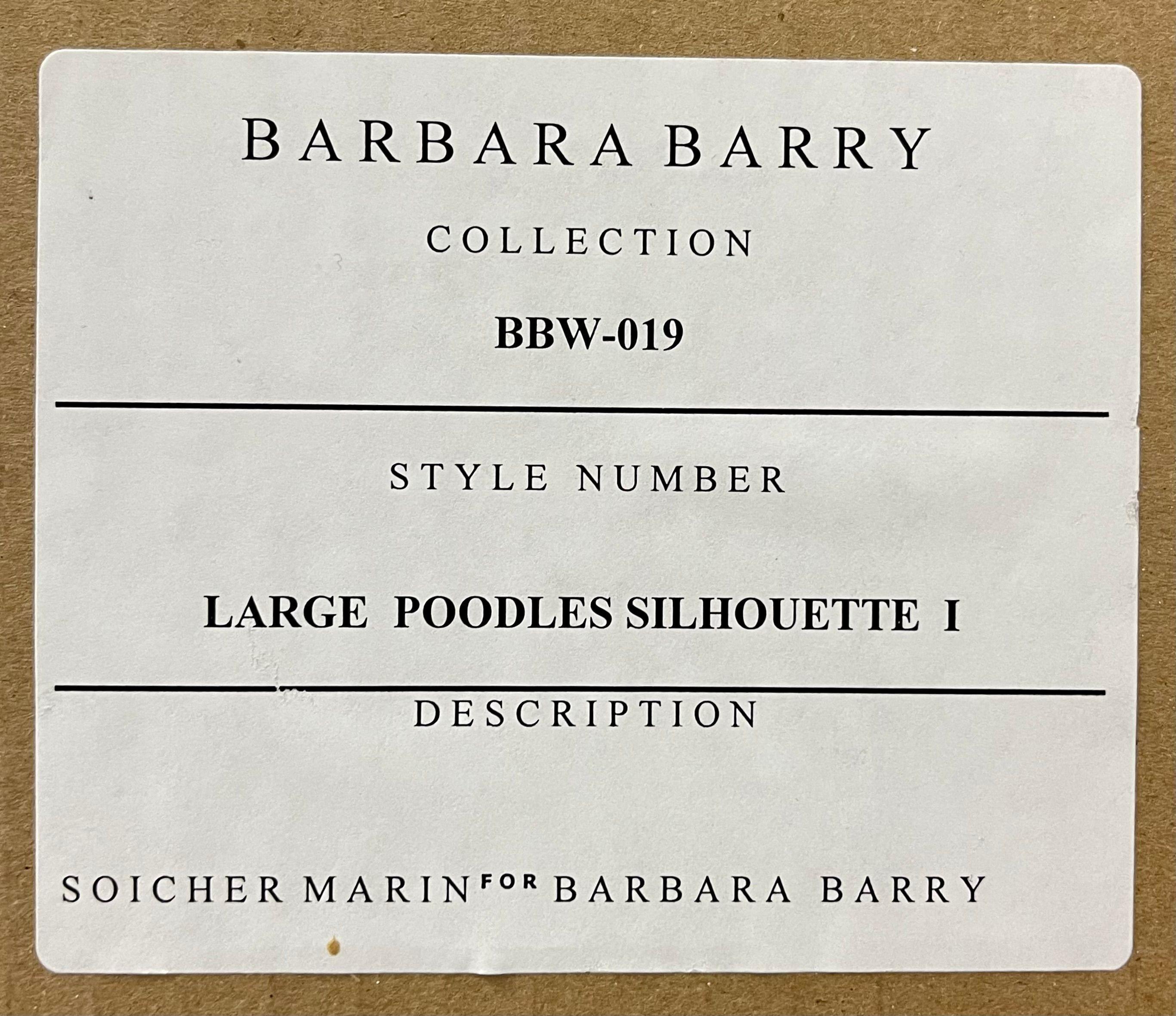 Two Large Poodles Silhouette in Custom Matted Frames For Sale 7