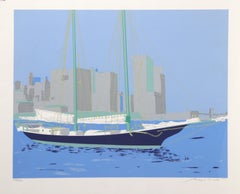 Two Masts, Modern Screenprint by Biagio Civale