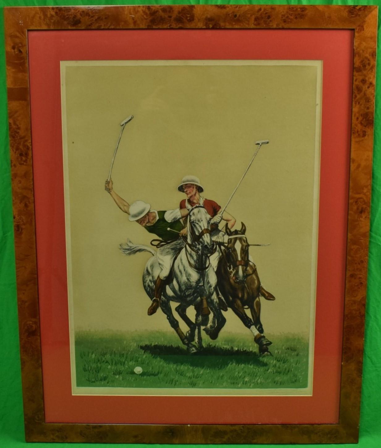 Unknown Animal Print - Two Polo Players
