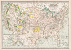 États-Unis d'Amérique Carte de l'Atlas du siècle