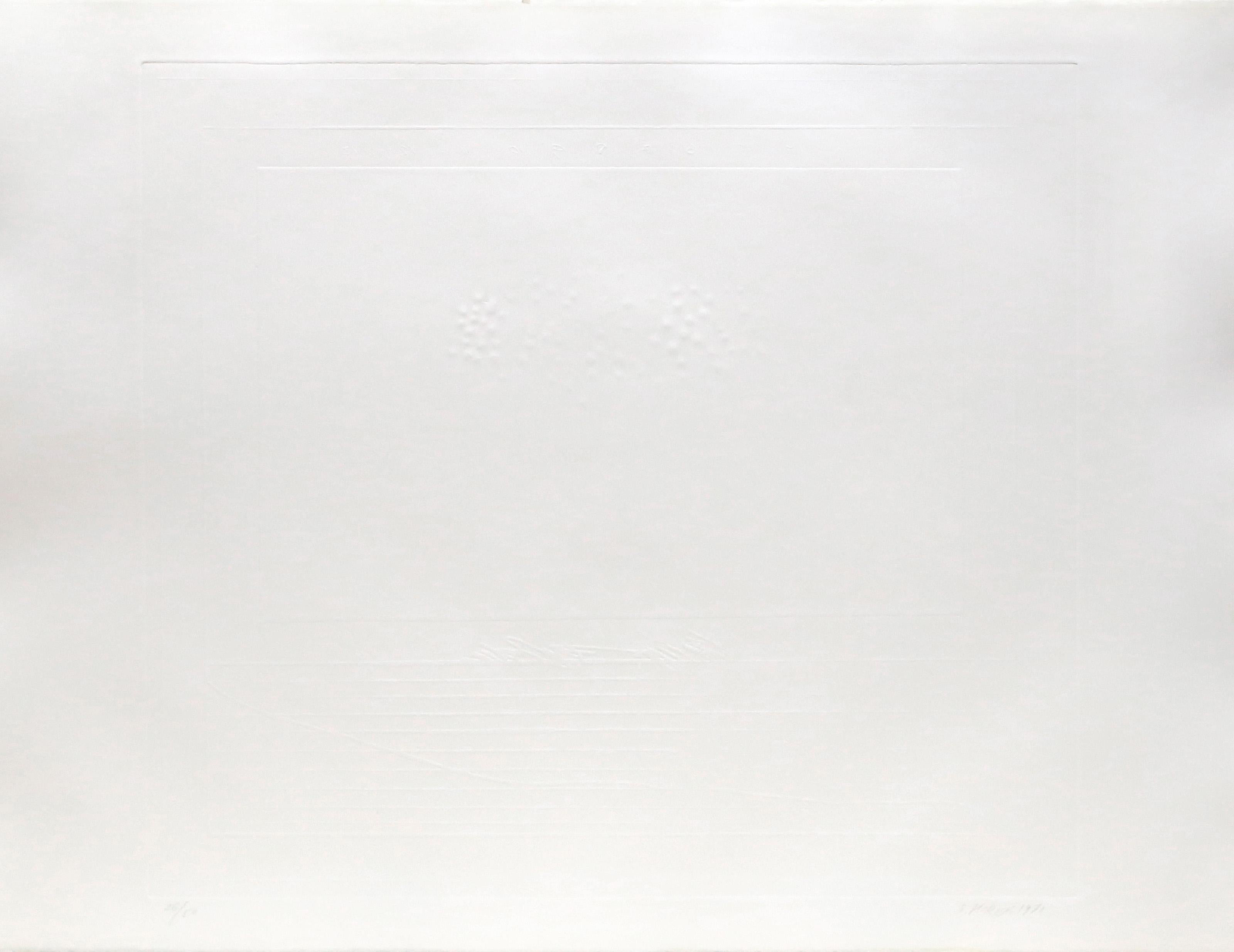 Abstract Print Unknown - Untitled 2, taille-douce conceptuelle de Shlomo Koren