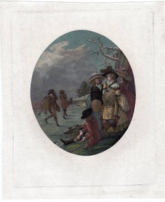 Untitled - A scene with skaters and ladies watching.