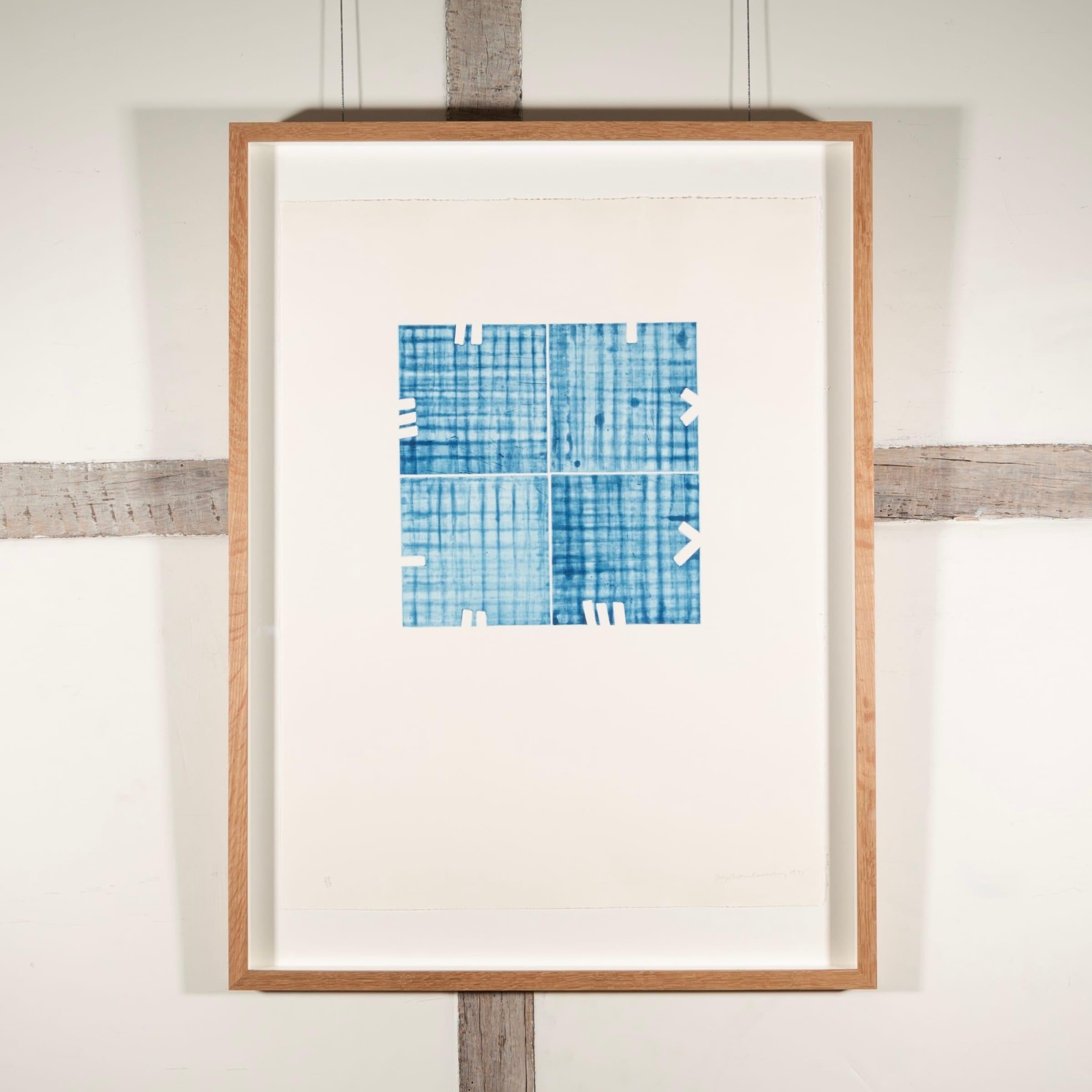 Sin título (cuadrados azules) de Stephen Buckley, 1977 en venta 1