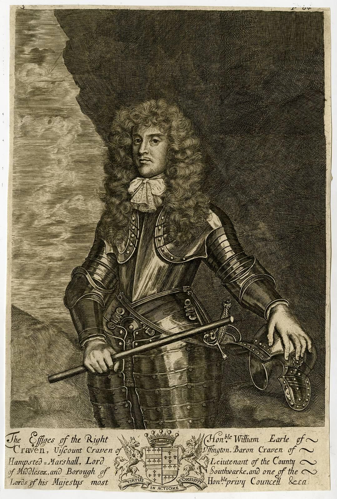 Unknown Portrait Print - Untitled - Collection of six portraits from "A display of heraldry."
