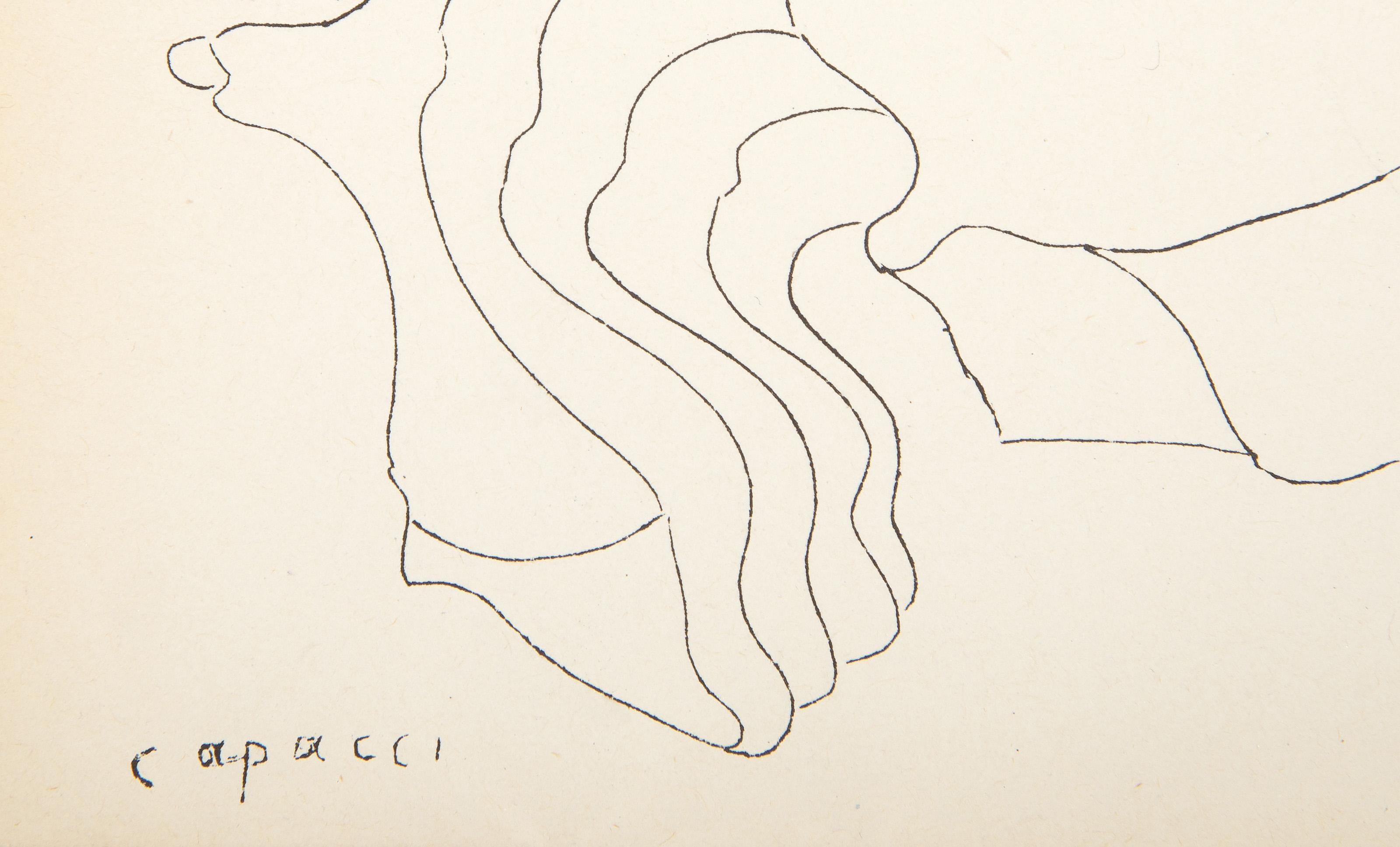 Untitled from Le Surrealisme en 1947, Surrealist Etching by Bruno Capacci For Sale 3