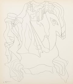 Untitled from Le Surrealisme en 1947, Surrealist Etching by Bruno Capacci