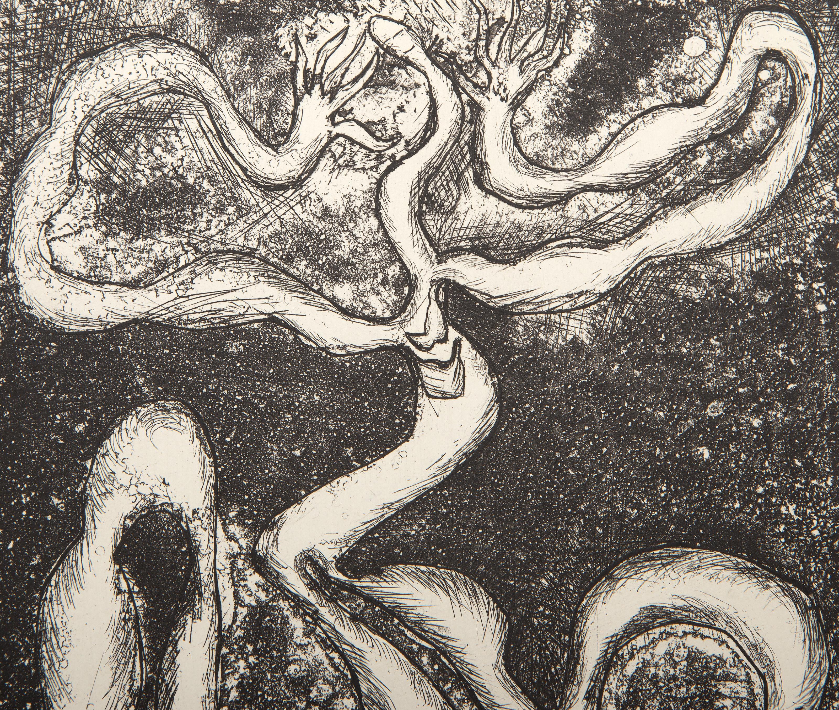 Sin título de Le Surrealisme en 1947, Aguafuerte surrealista de Maria Martins - Print Surrealista de Unknown