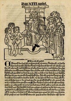 Untitled (King seated on his throne, with ladies and children)