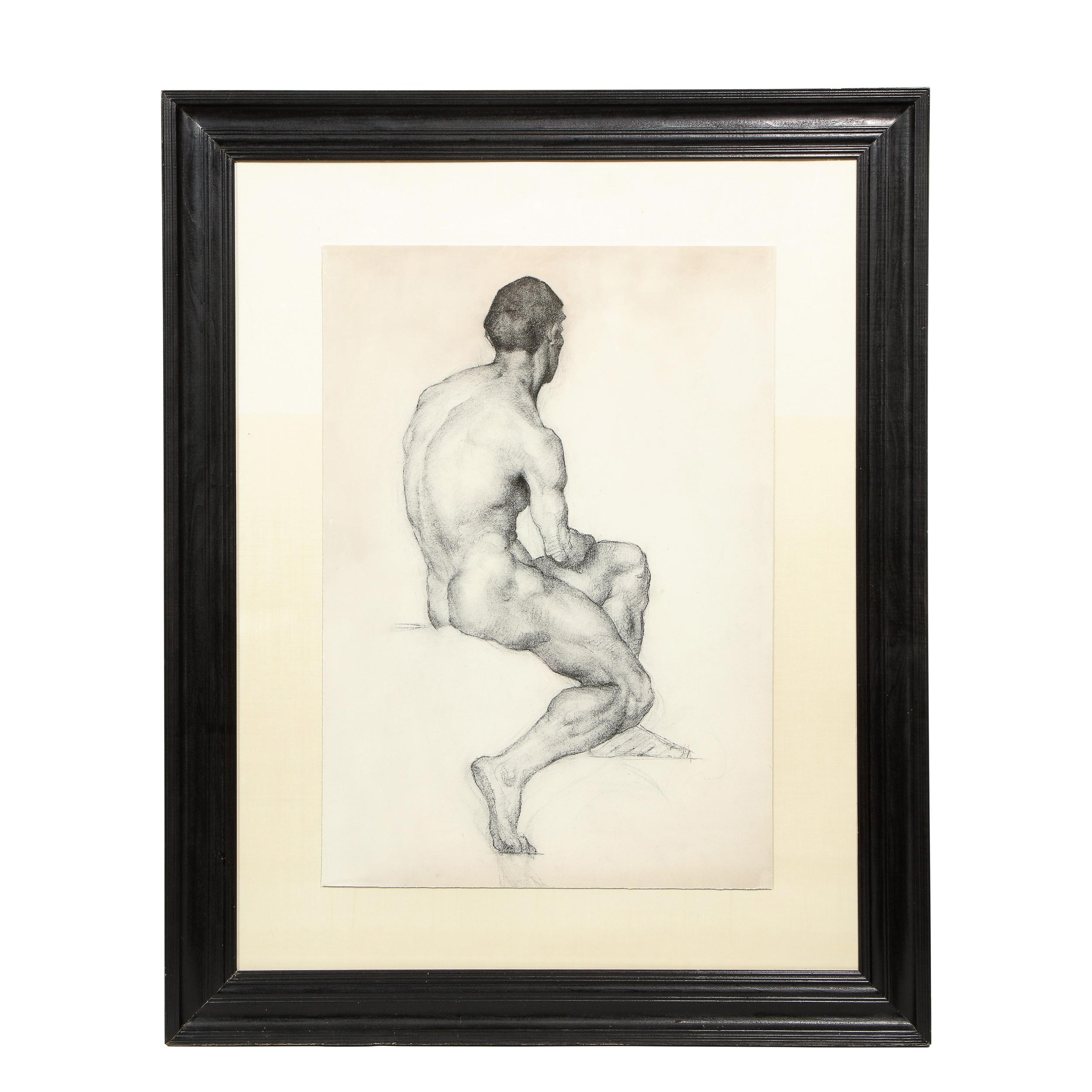 Unknown Nude Print - Untitled (Male Nude)
