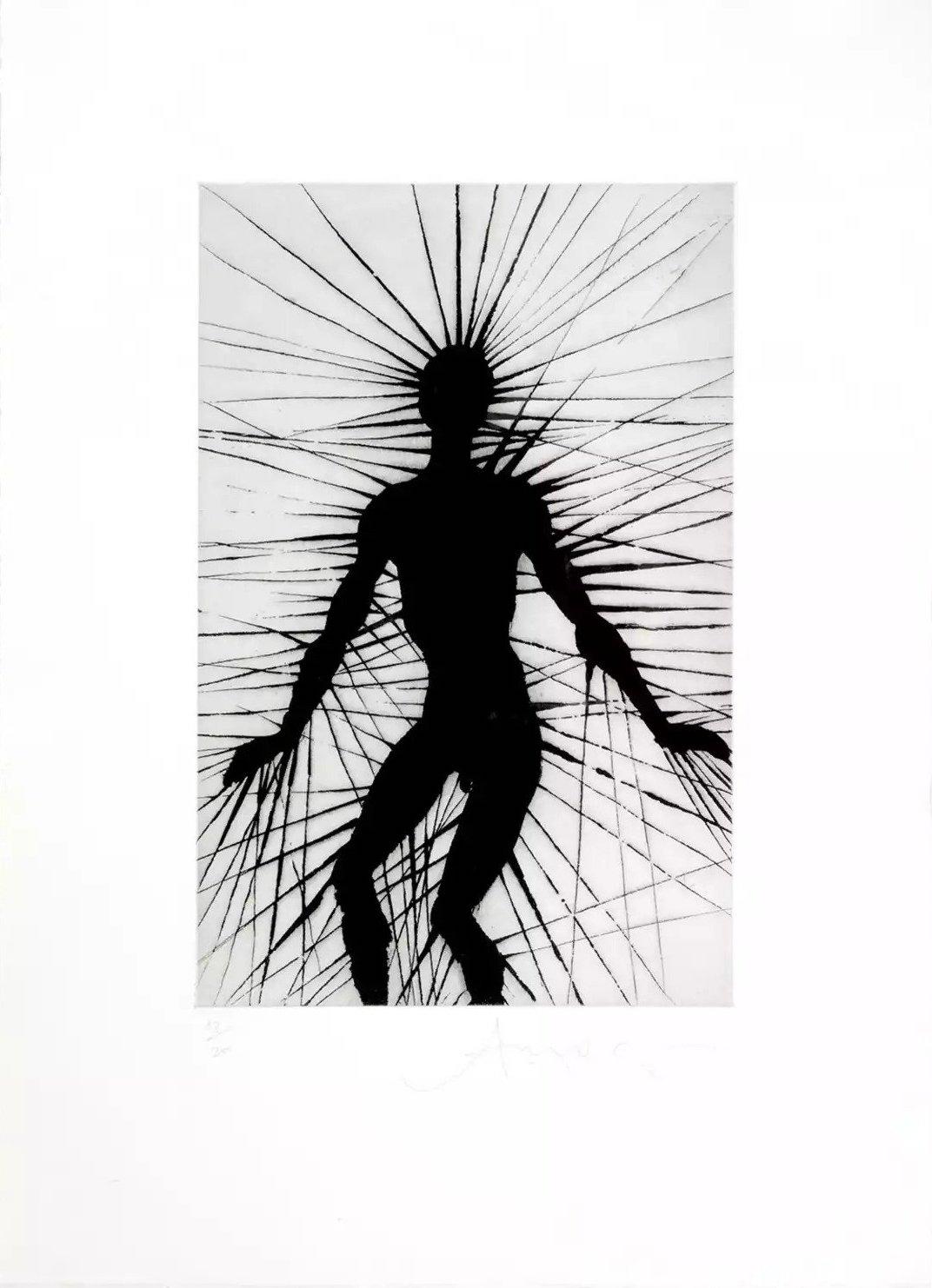 Untitled (Some of the Facts) -- Print, Human Body, Man, Figure by Antony Gormley
