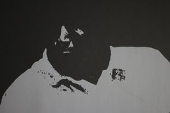Untitled: Tennis Player Blue/Grey Serigraph (Artist Proof)