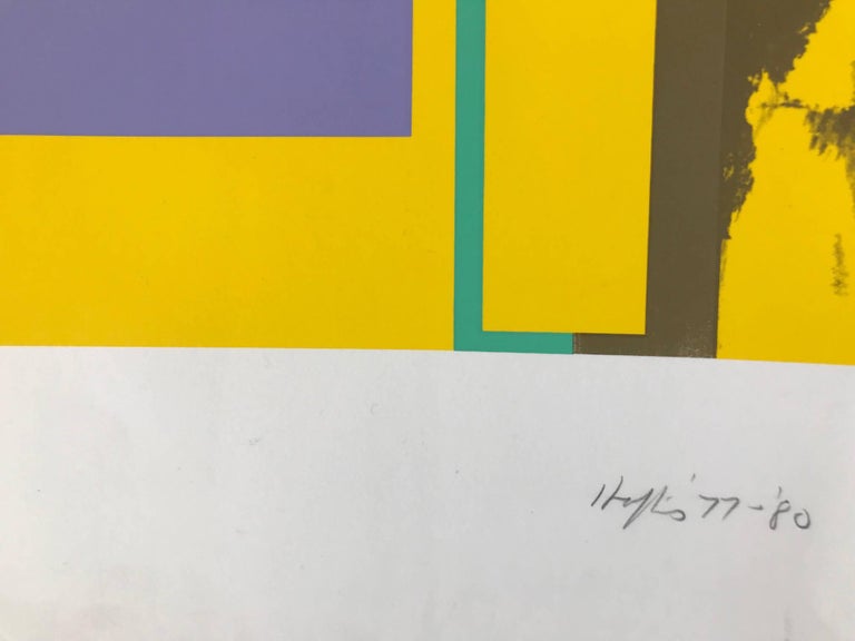 Untitled Yellow Orange Green Blue Purple Abstract Print Edition 21 200