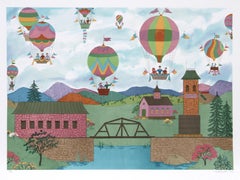 Up, Up and Away, serigrafia folk di Jack Hofflander