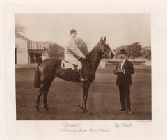 Upstart, racehorse, horse racing sepia photogravure, 1906