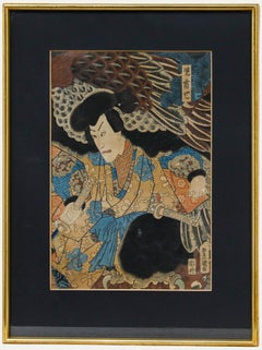 Utagawa Kunisada (1786-1865) - Framed 19th Century Japanese Woodblock, Jiraiya