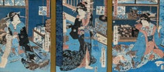 Yoshiharu - Woodblock giapponese, Fukagawa Karitaku Zensei Soroe