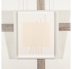 V by Kim Lim, 1991 - Minimalist Tonal Print, Beige, White, Neutral
