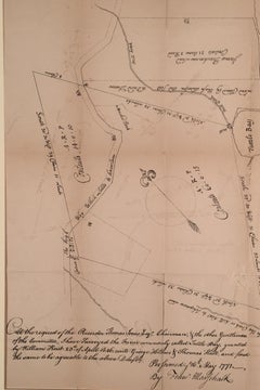 Antique Valentine Lithograph after 1771 Map of Turtle Bay, New York  City