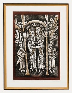 Valerie Thornton (1931-1991) - 1989 Aquatint, Living in Peace
