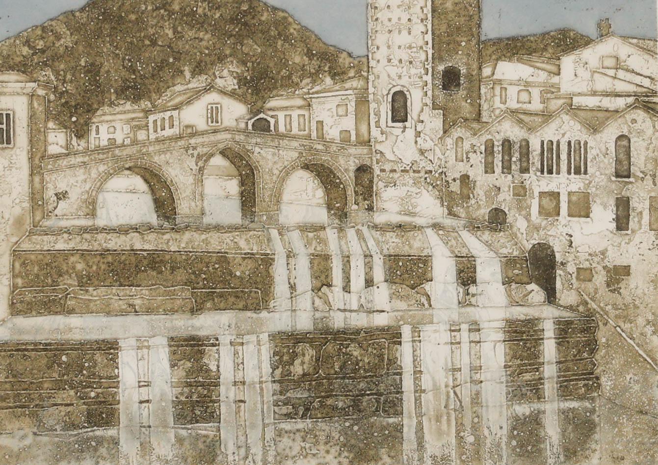 Valerie Thornton (1931-1991) - Framed 20th Century Aquatint, Fermignano - Print by Unknown