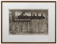 Valerie Thornton (1931-1991) - Framed 20th Century Aquatint, The Tower of London